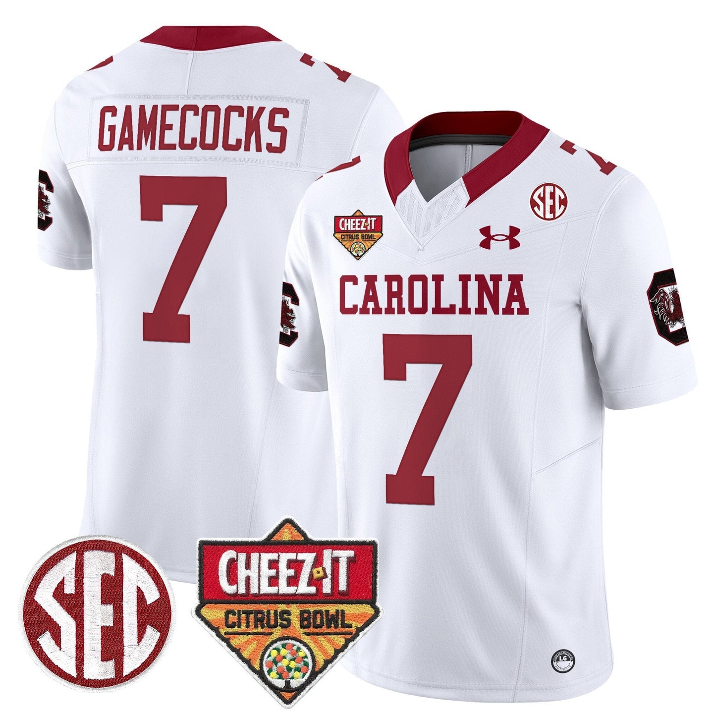 SCAR 1980 Throwback Cheez-It Citrus Bowl Patch Vapor Limited Jersey - All Stitched