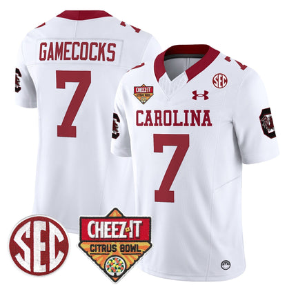 SCAR 1980 Throwback Cheez-It Citrus Bowl Patch Vapor Limited Jersey - All Stitched