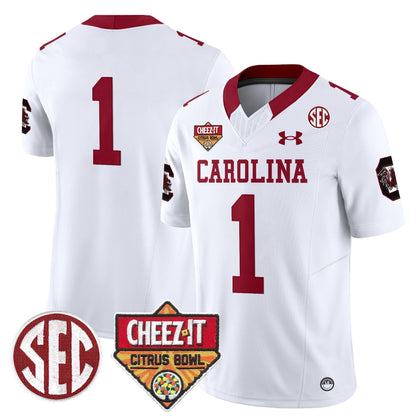 SCAR 1980 Throwback Cheez-It Citrus Bowl Patch Vapor Limited Jersey - All Stitched