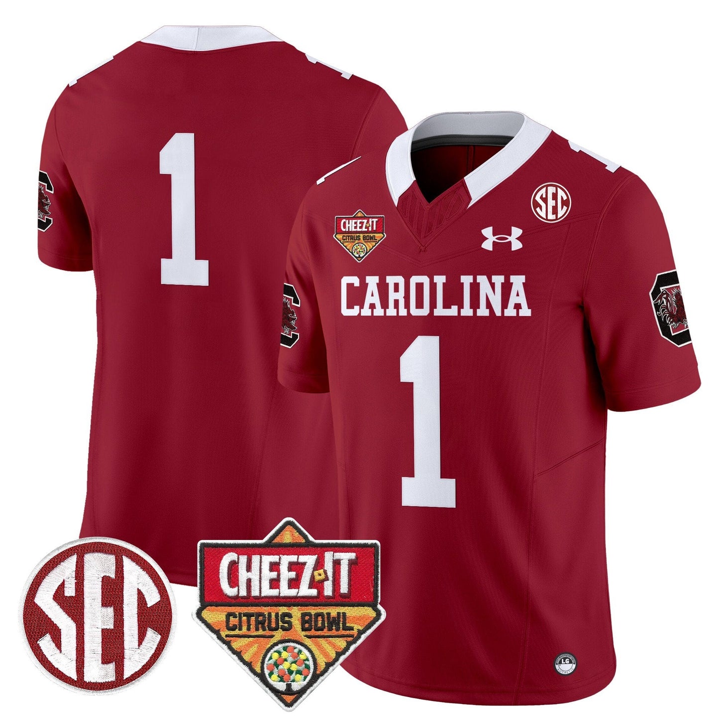 SCAR 1980 Throwback Cheez-It Citrus Bowl Patch Vapor Limited Jersey - All Stitched