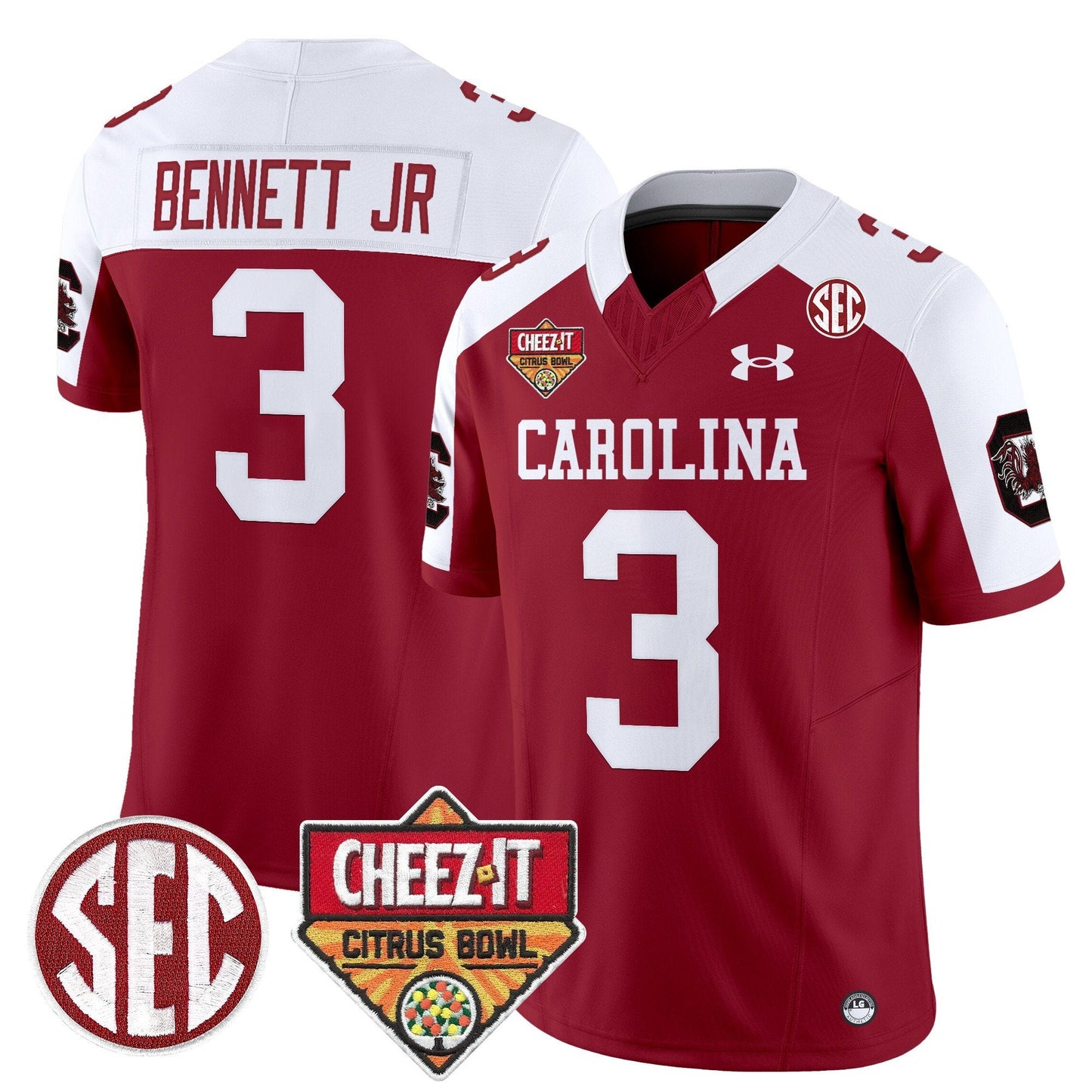 SCAR 1980 Throwback Cheez-It Citrus Bowl Patch Vapor Limited Jersey - All Stitched