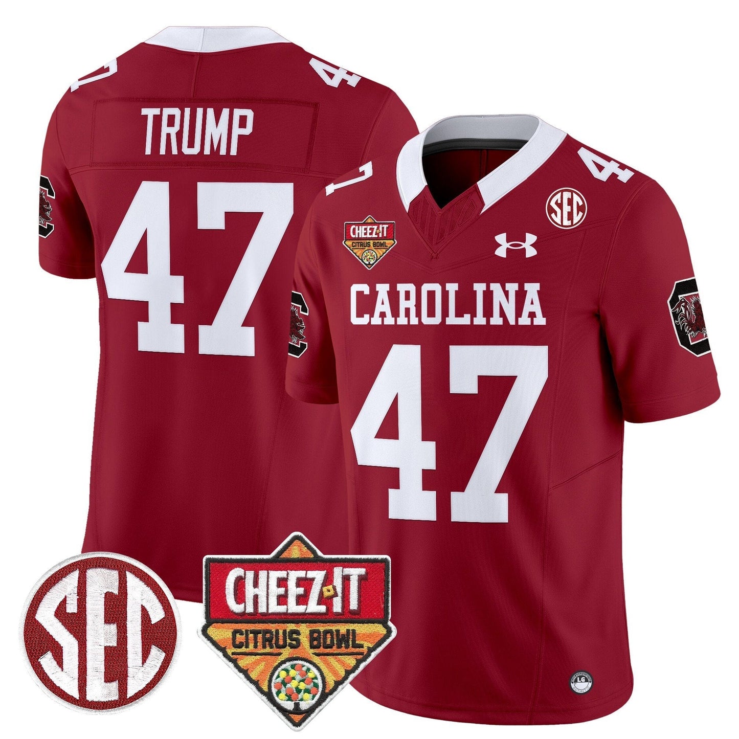 SCAR 1980 Throwback Cheez-It Citrus Bowl Patch Vapor Limited Jersey - All Stitched