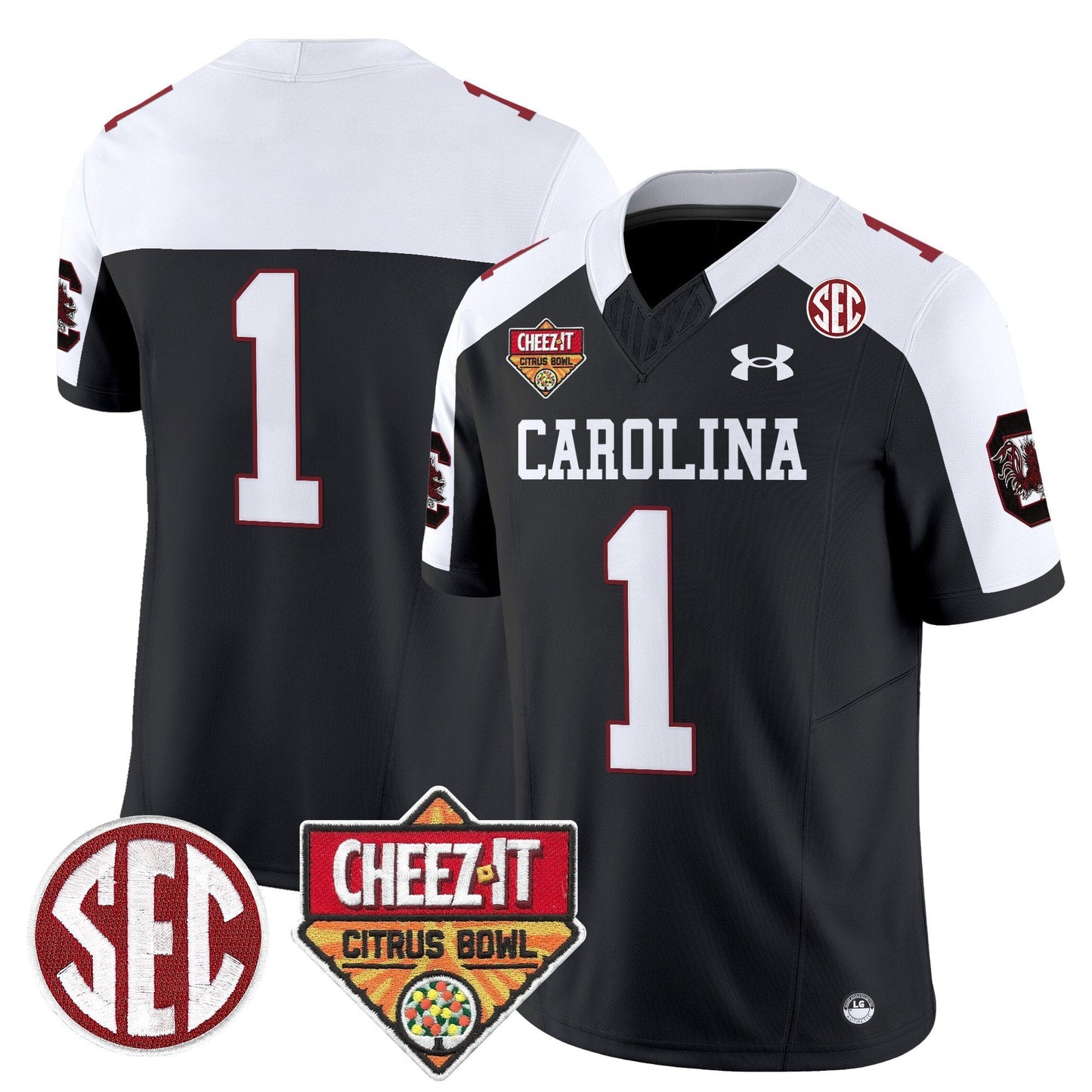 SCAR 1980 Throwback Cheez-It Citrus Bowl Patch Vapor Limited Jersey - All Stitched