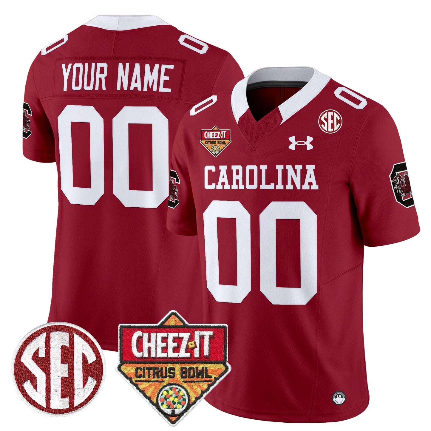SCAR 1980 Throwback Cheez-It Citrus Bowl Patch Vapor Limited Custom Jersey - All Stitched