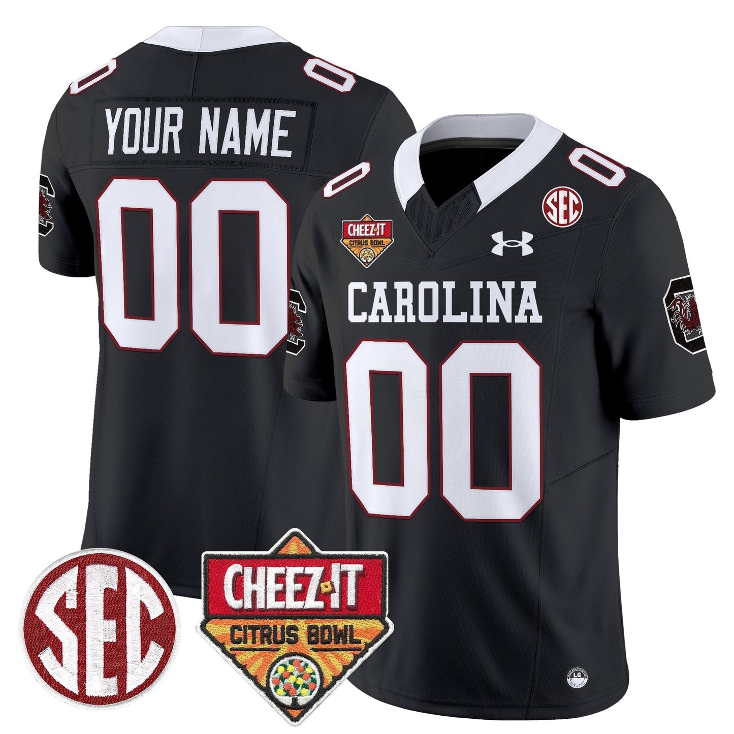 SCAR 1980 Throwback Cheez-It Citrus Bowl Patch Vapor Limited Custom Jersey - All Stitched