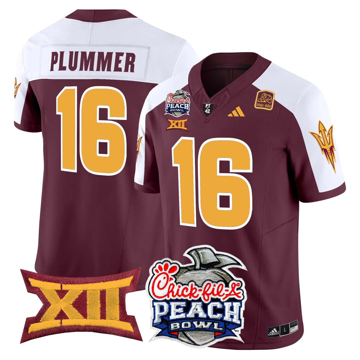 Arizona State Sun Devils 2025 Peach Bowl Vapor Limited Jersey - All Stitched