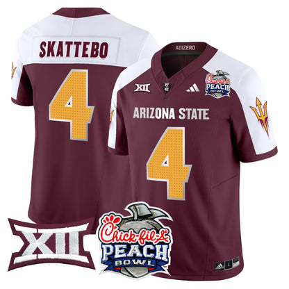 Arizona State Sun Devils 2025 Peach Bowl Vapor Limited Jersey - All Stitched