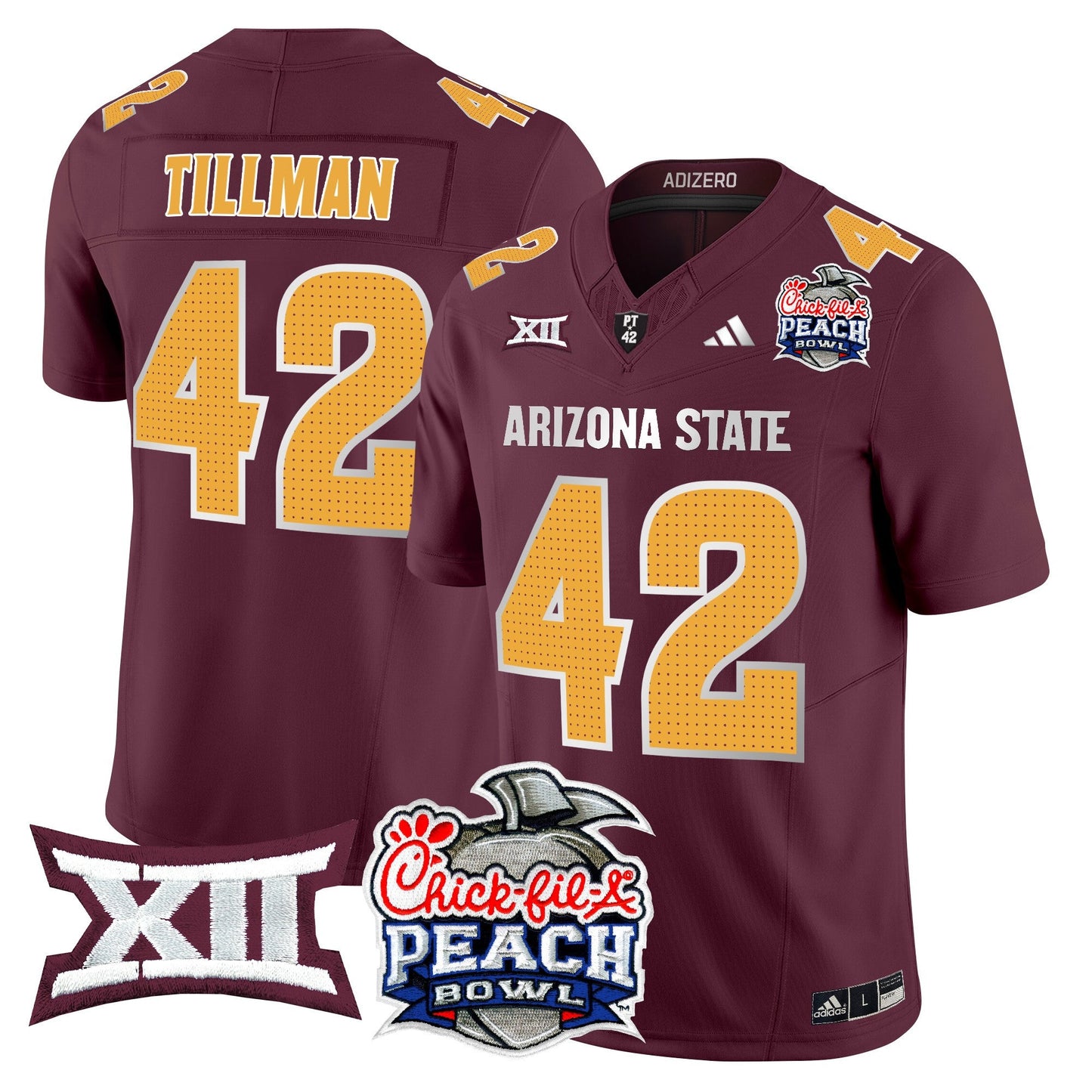 Arizona State Sun Devils 2025 Peach Bowl Vapor Limited Jersey - All Stitched