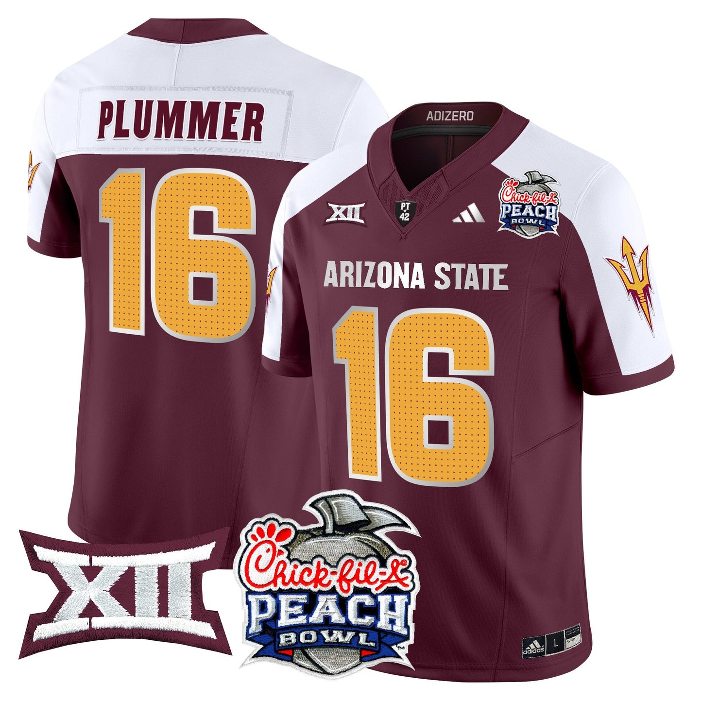 Arizona State Sun Devils 2025 Peach Bowl Vapor Limited Jersey - All Stitched