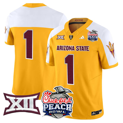 Arizona State Sun Devils 2025 Peach Bowl Vapor Limited Jersey - All Stitched