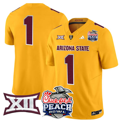 Arizona State Sun Devils 2025 Peach Bowl Vapor Limited Jersey - All Stitched