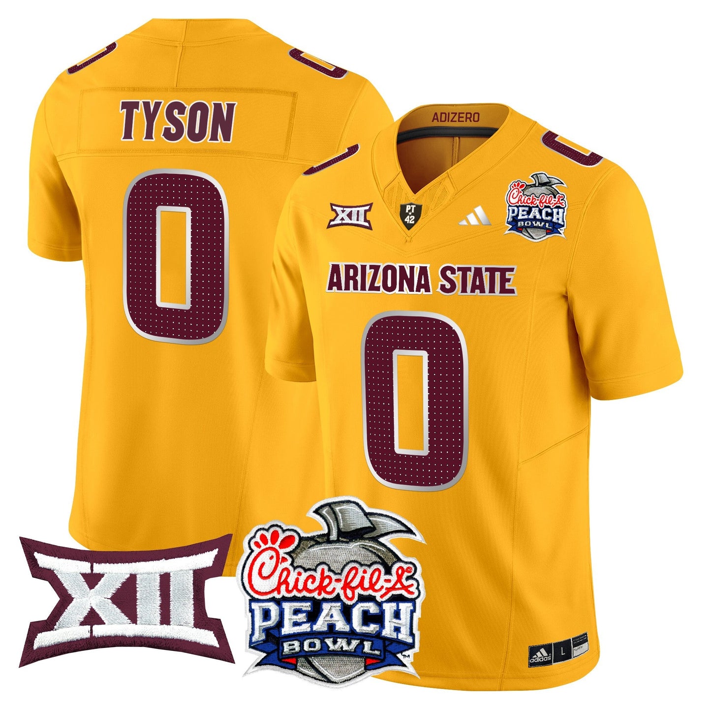 Arizona State Sun Devils 2025 Peach Bowl Vapor Limited Jersey - All Stitched