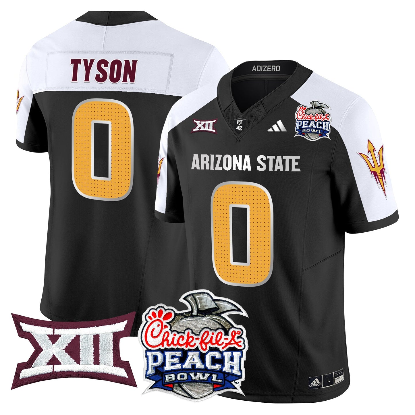 Arizona State Sun Devils 2025 Peach Bowl Vapor Limited Jersey - All Stitched