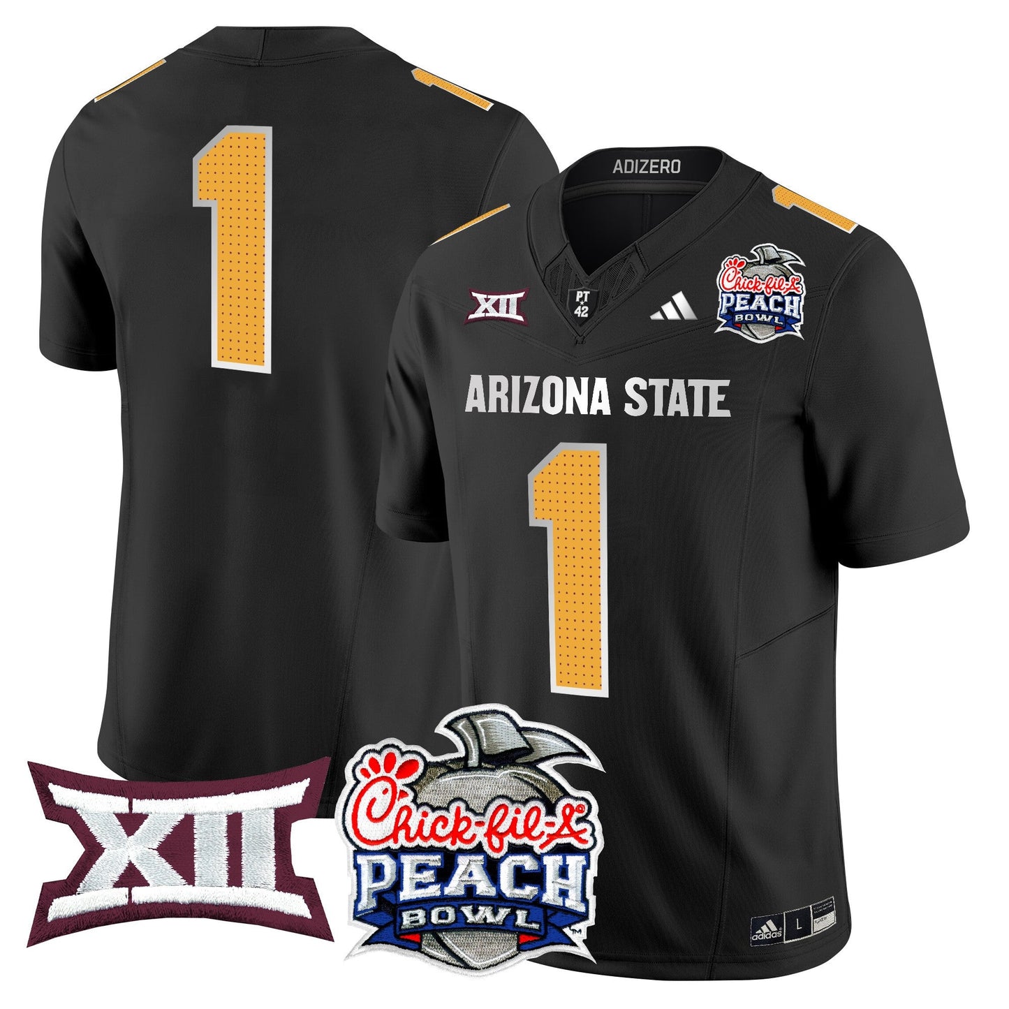 Arizona State Sun Devils 2025 Peach Bowl Vapor Limited Jersey - All Stitched