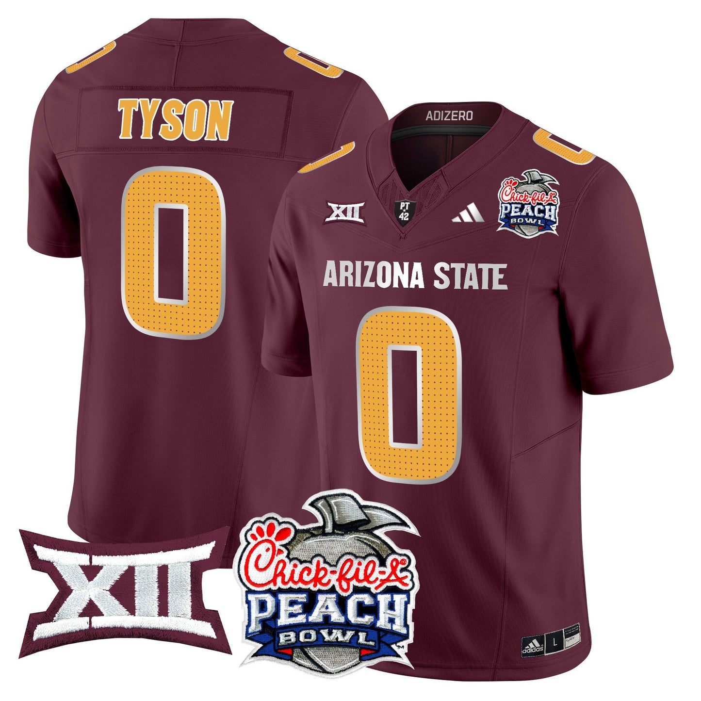 Arizona State Sun Devils 2025 Peach Bowl Vapor Limited Jersey - All Stitched