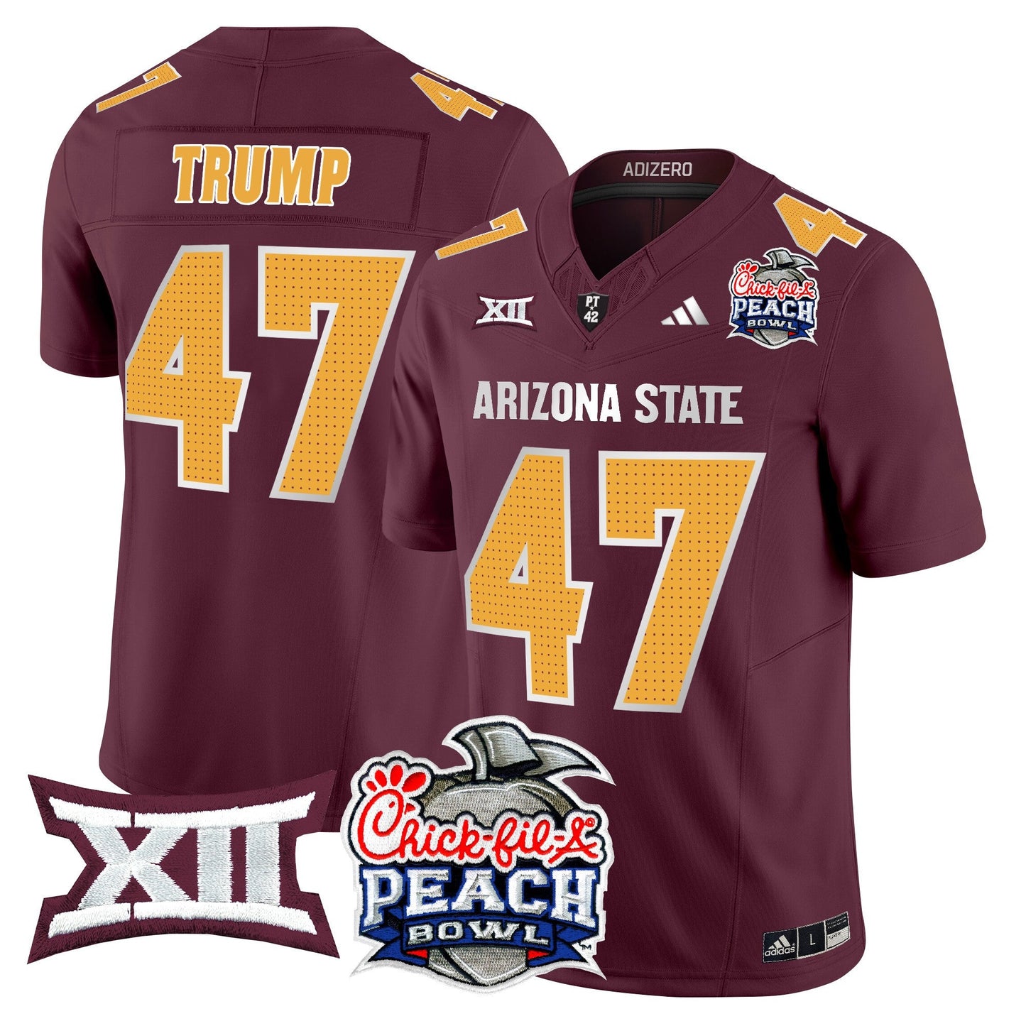 Arizona State Sun Devils 2025 Peach Bowl Vapor Limited Jersey - All Stitched