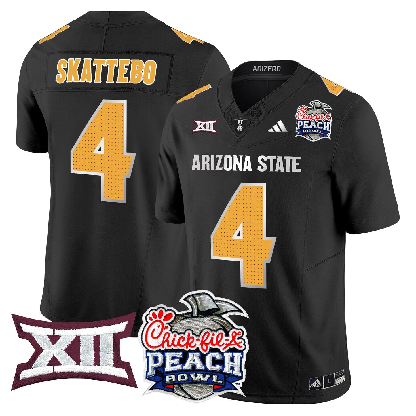 Arizona State Sun Devils 2025 Peach Bowl Vapor Limited Jersey - All Stitched