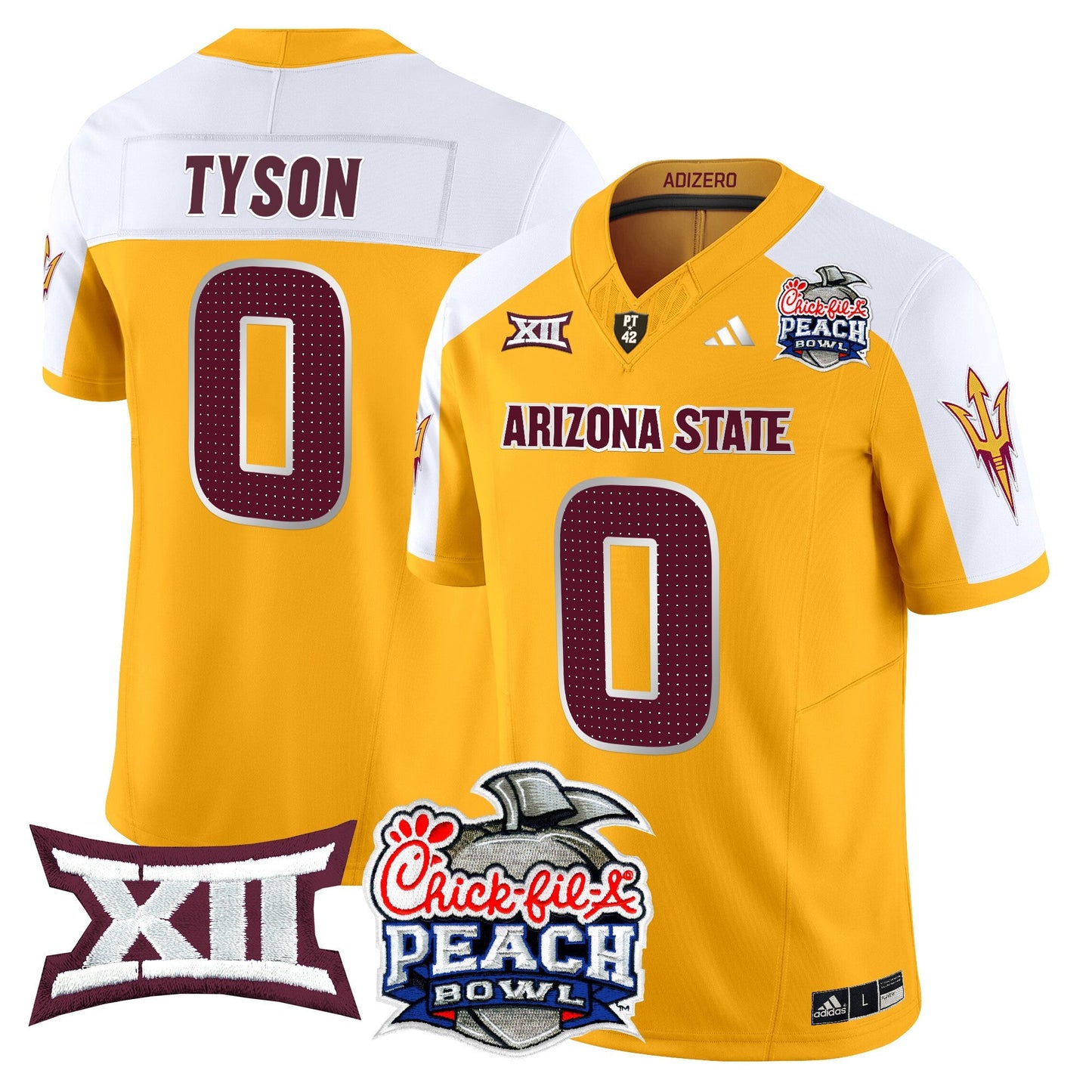 Arizona State Sun Devils 2025 Peach Bowl Vapor Limited Jersey - All Stitched