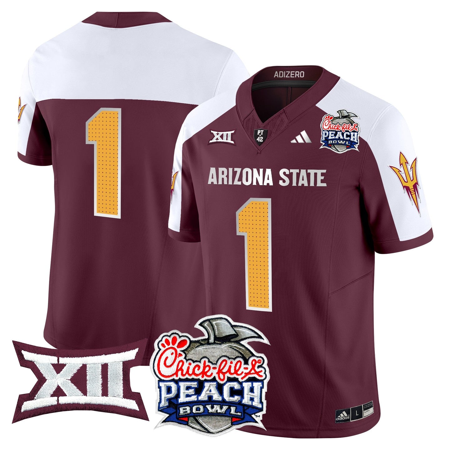 Arizona State Sun Devils 2025 Peach Bowl Vapor Limited Jersey - All Stitched