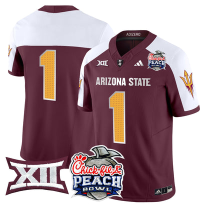 Arizona State Sun Devils 2025 Peach Bowl Vapor Limited Jersey - All Stitched