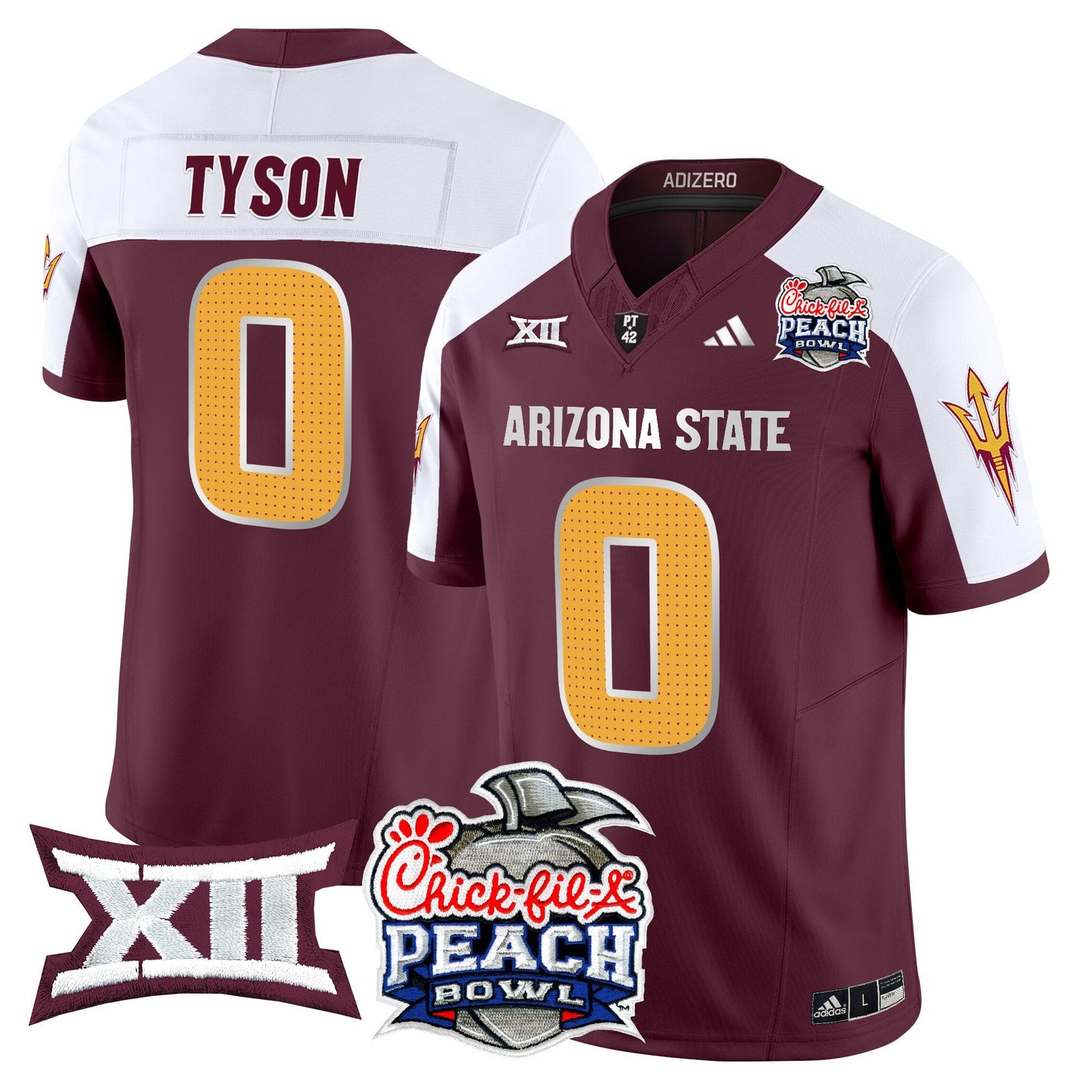 Arizona State Sun Devils 2025 Peach Bowl Vapor Limited Jersey - All Stitched