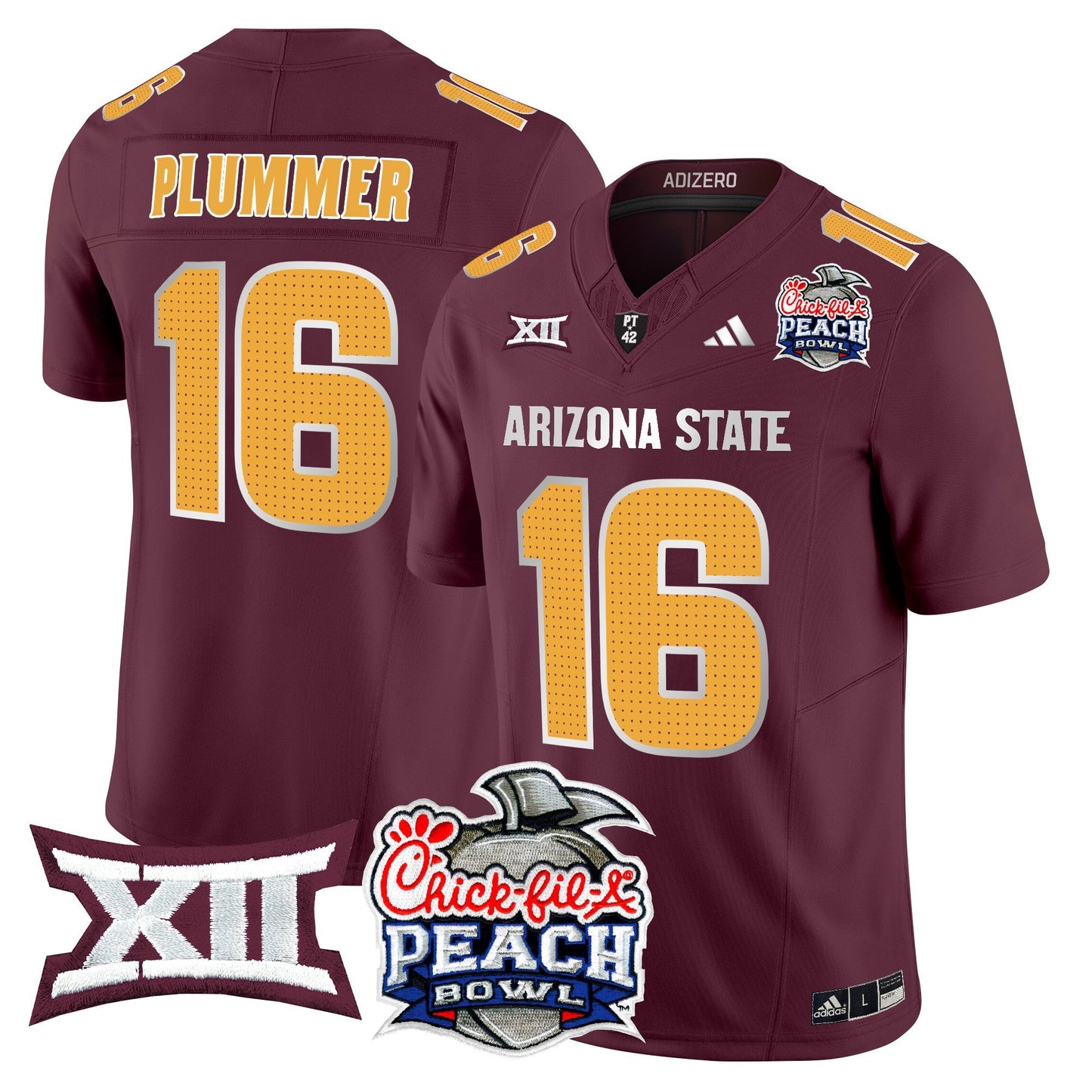 Arizona State Sun Devils 2025 Peach Bowl Vapor Limited Jersey - All Stitched