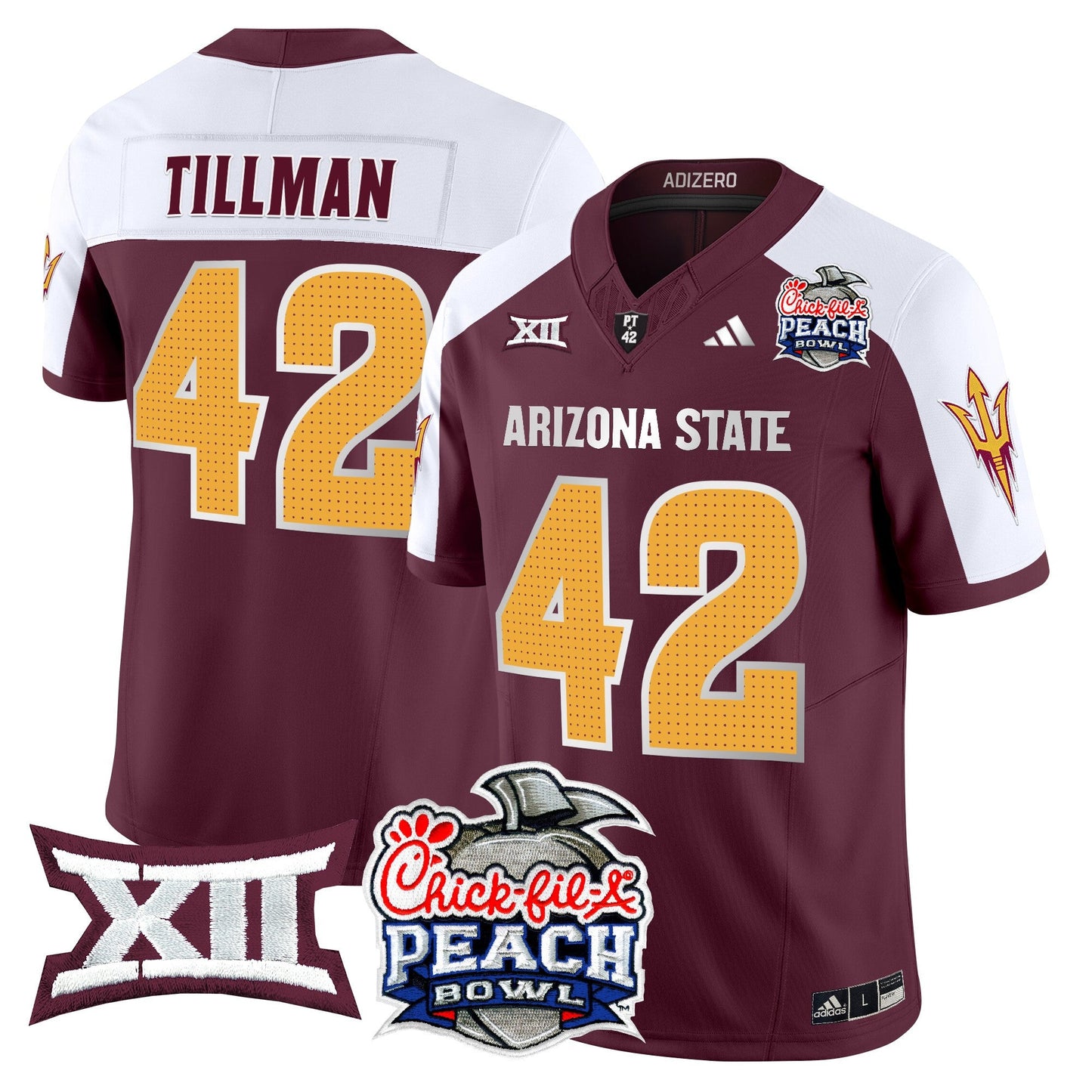 Arizona State Sun Devils 2025 Peach Bowl Vapor Limited Jersey - All Stitched