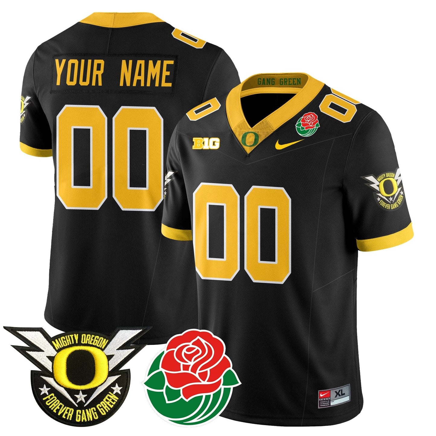Custom Name/Gender ORE 2024 Rose Bowl Jersey N2 - All Stitched