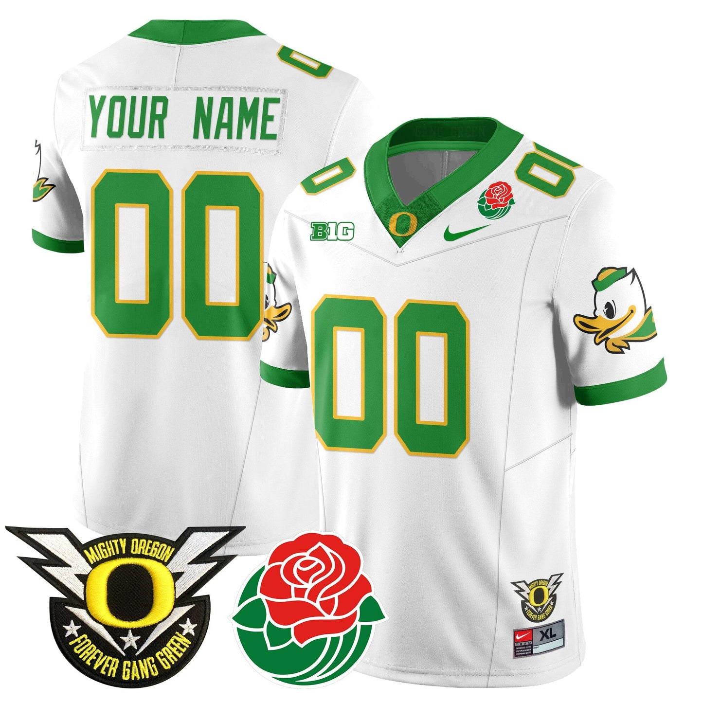 Custom Name/Gender ORE 2024 Rose Bowl Jersey N1 - All Stitched