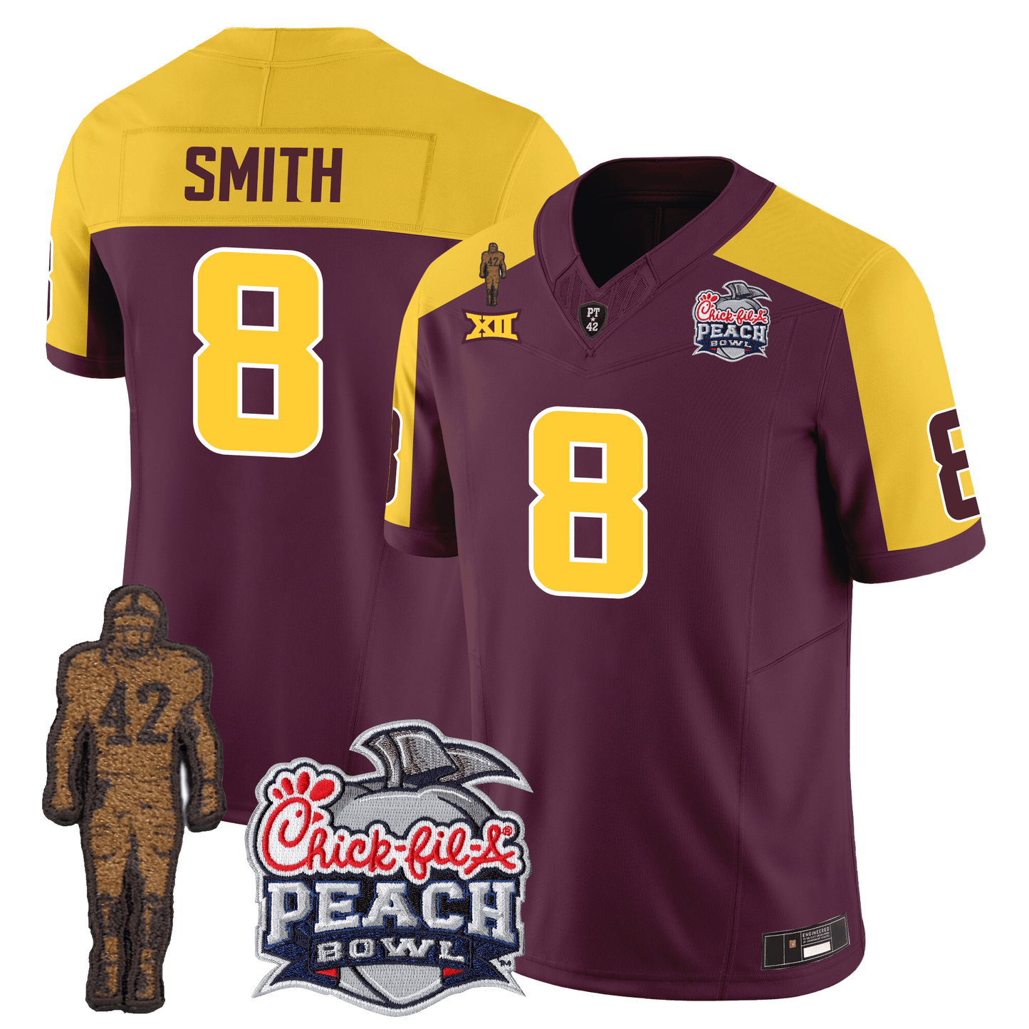 Arizona Sun Devils Football 24/25 Jersey - Peach Bowl Patch