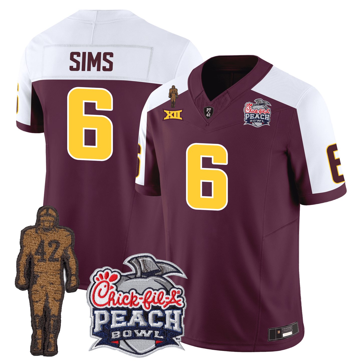 Arizona Sun Devils Football 24/25 Jersey - Peach Bowl Patch