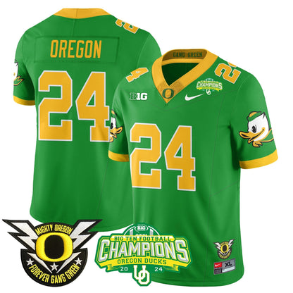 Men's Oregon Ducks 2024 Big Ten Champions Jersey N1 - All Stitched