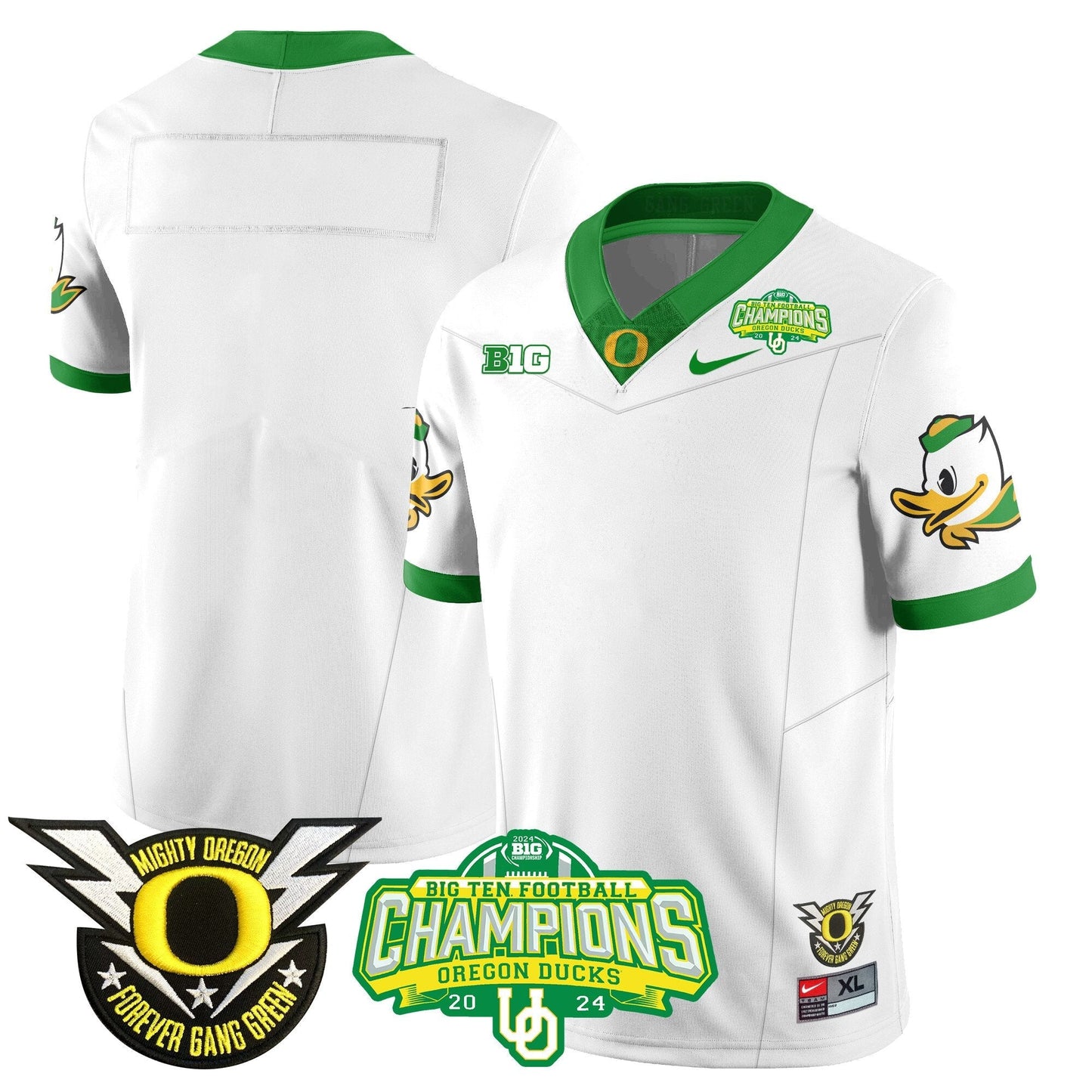 Men's Oregon Ducks 2024 Big Ten Champions Jersey N1 - All Stitched