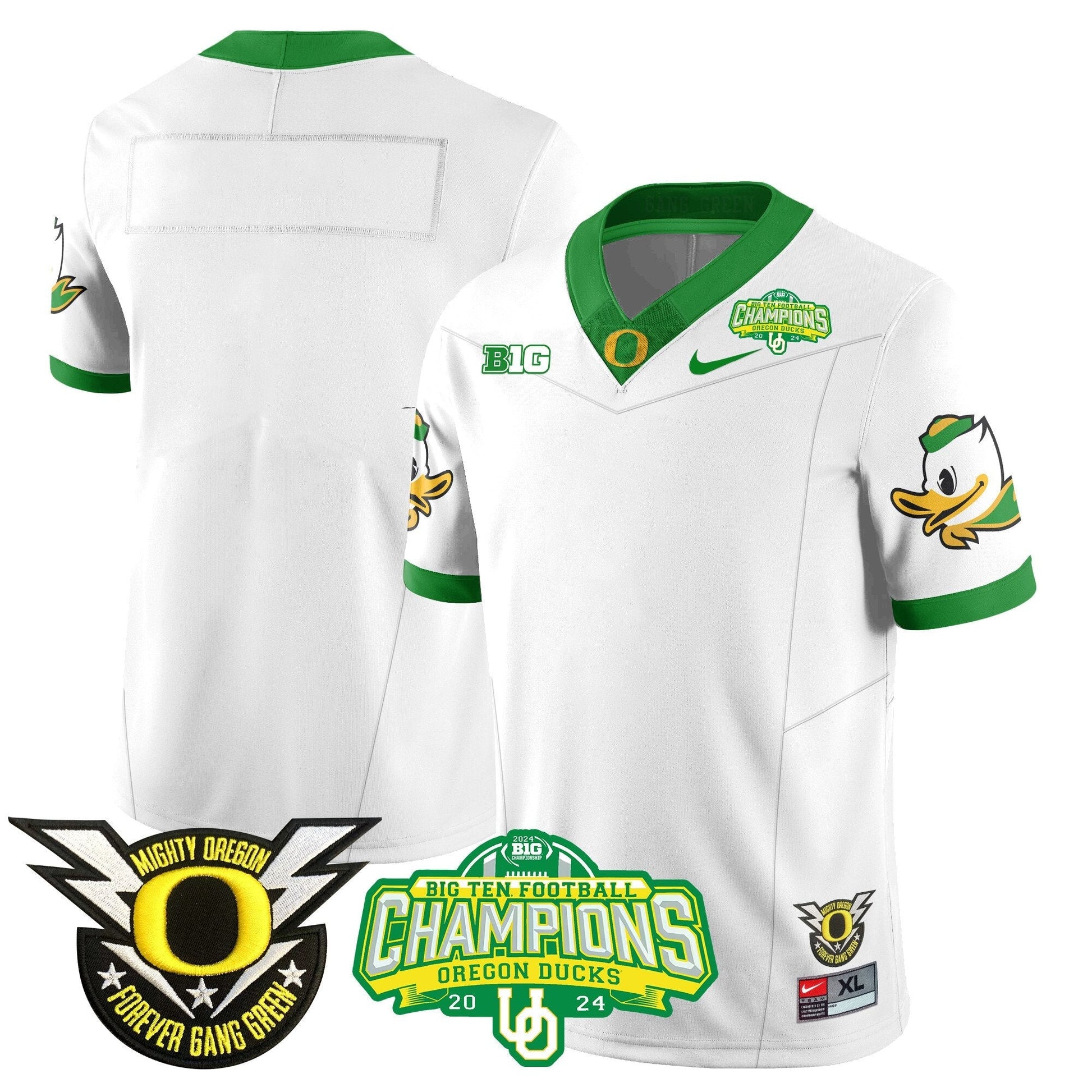 Men's Oregon Ducks 2024 Big Ten Champions Jersey N1 - All Stitched
