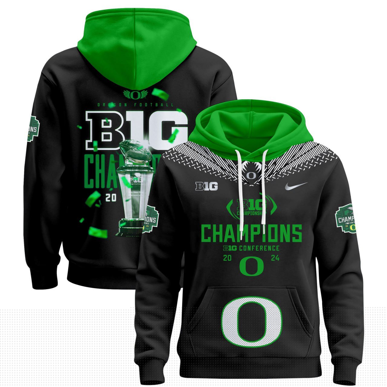 ORE Big Champions 2024 Black Hoodie - All Printed