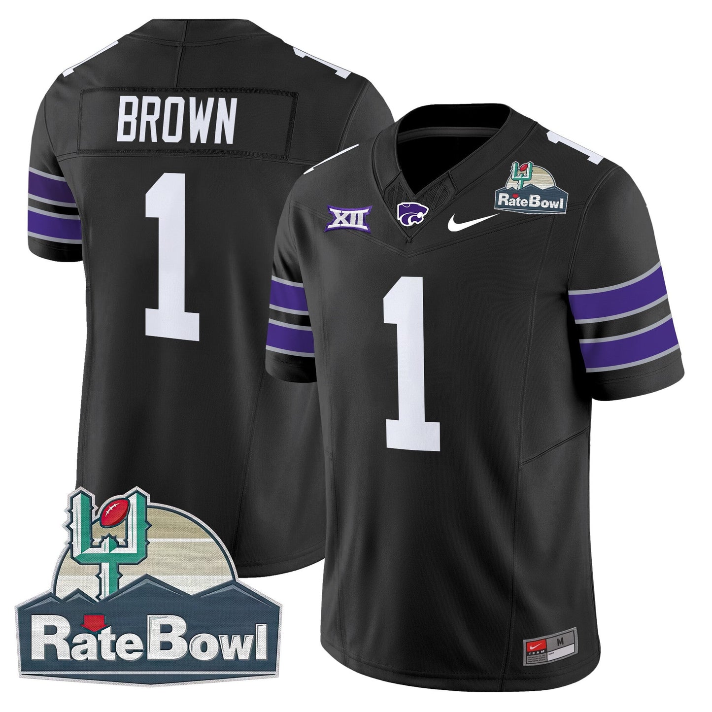Kansas State Wildcats 2025 Rate Bowl Patch Vapor Limited Jersey - All Stitched