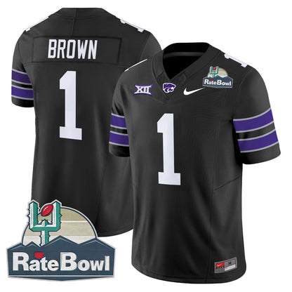 Kansas State Wildcats 2025 Rate Bowl Patch Vapor Limited Jersey - All Stitched