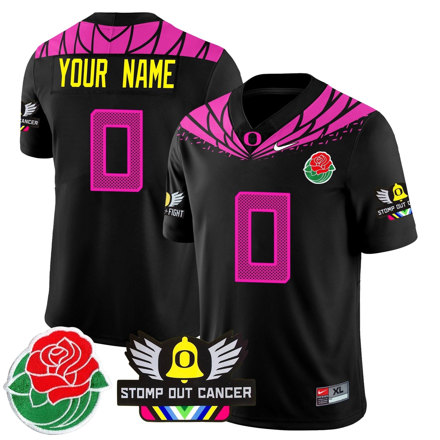 Custom Gender/Size ORE 2024 Rose Bowl Jersey N1 - All Stitched