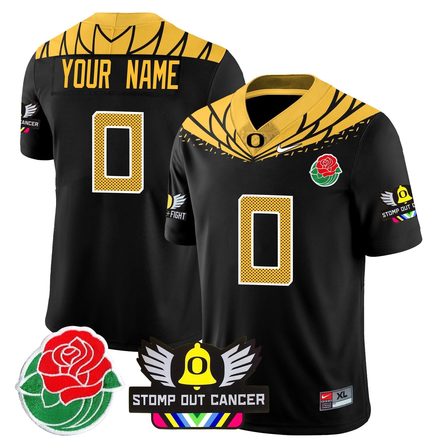 Custom Gender/Size ORE 2024 Rose Bowl Jersey N1 - All Stitched