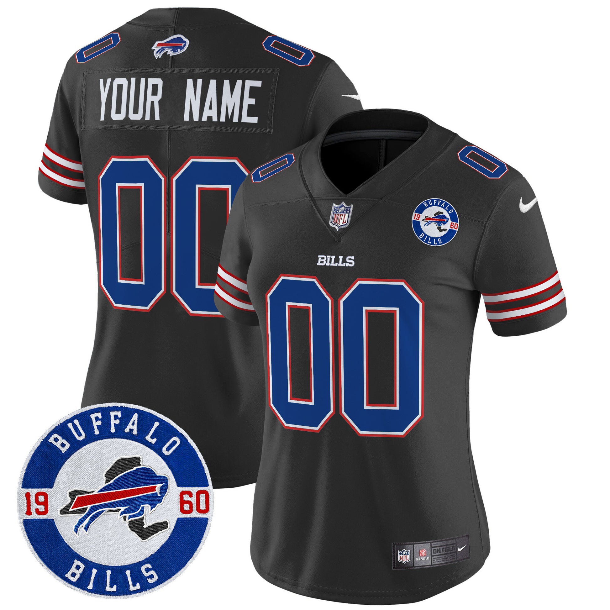 Buffalo Bills 2024 Vapor Limited Custom Jersey - Est. 1960 Patch - All Stitched