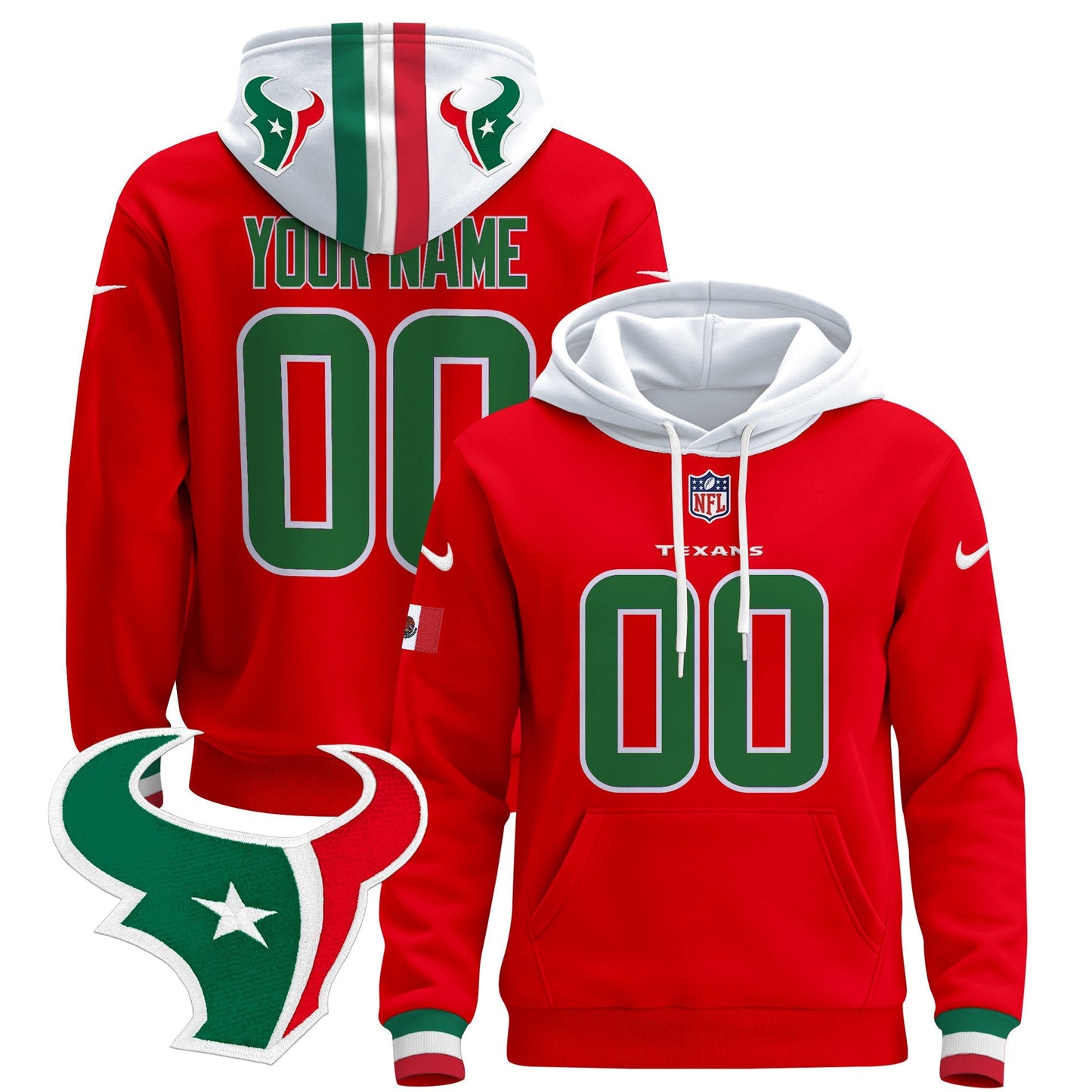 HOU Mexico 2024 Custom Pullover Hoodie