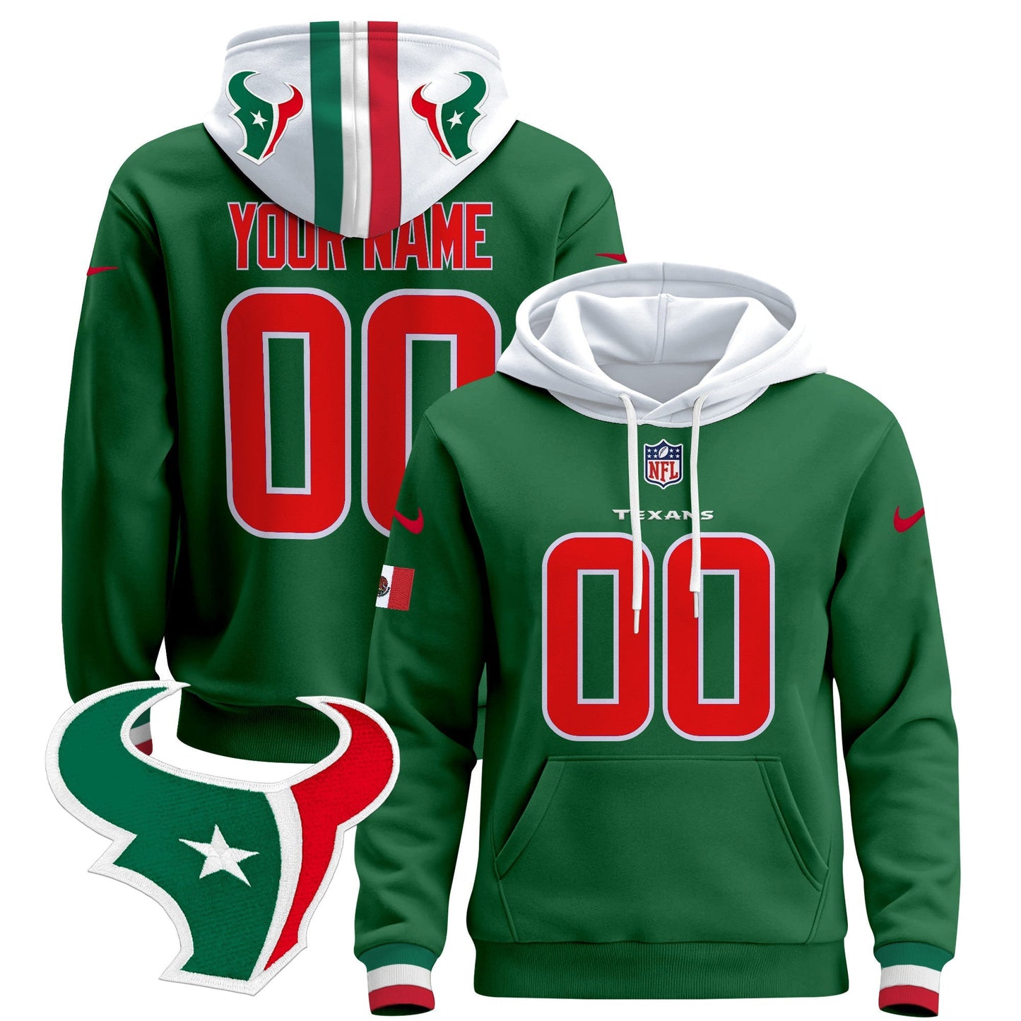 HOU Mexico 2024 Custom Pullover Hoodie