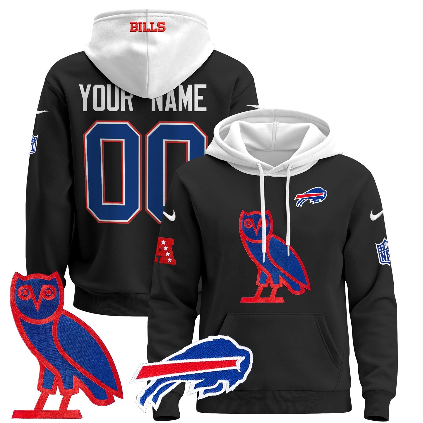 BUF OVO 2024 Custom Pullover Hoodie