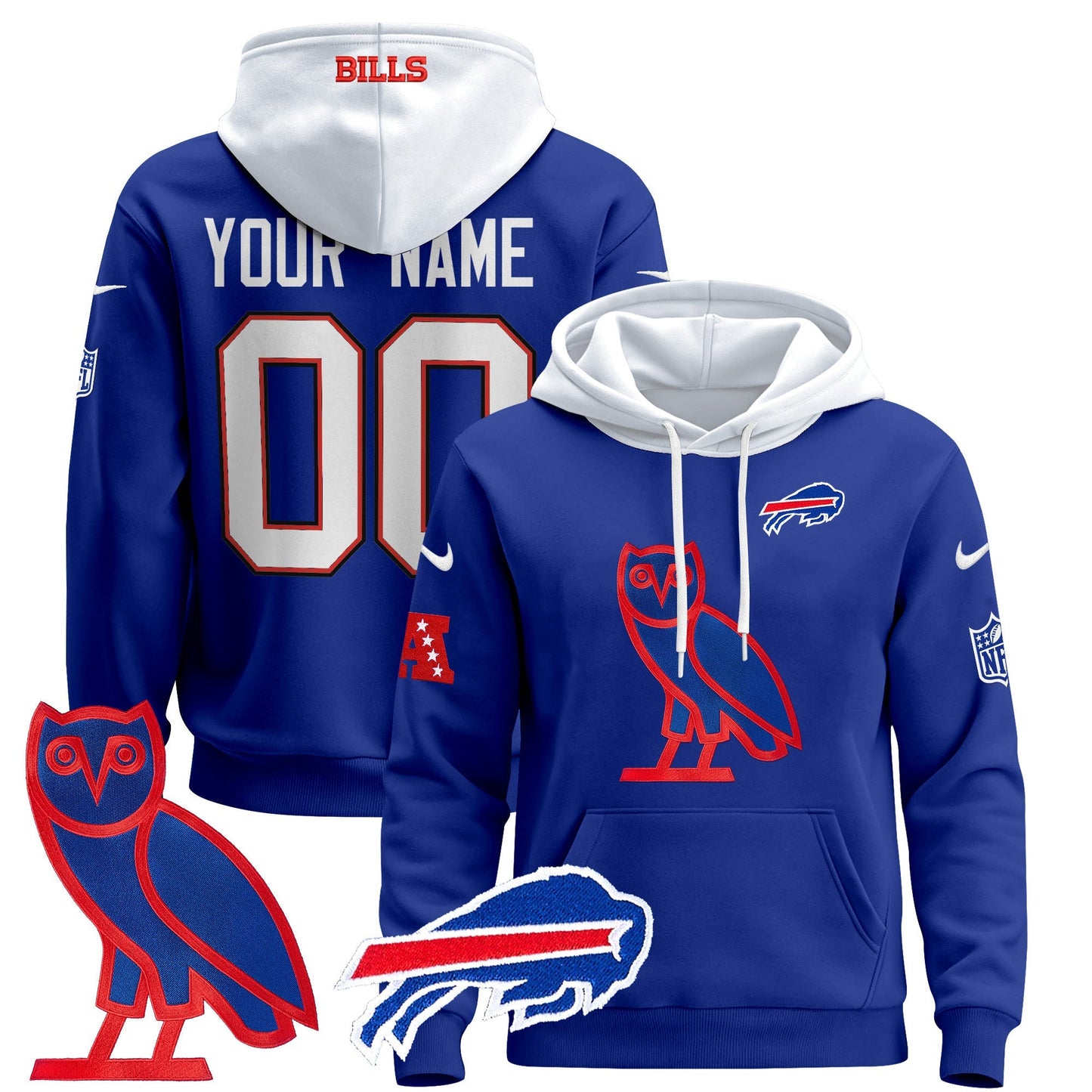 BUF OVO 2024 Custom Pullover Hoodie