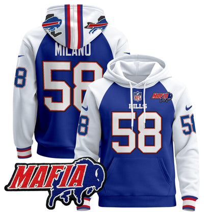 BUF 2024 Bills Mafia Patch Pullover Hoodie