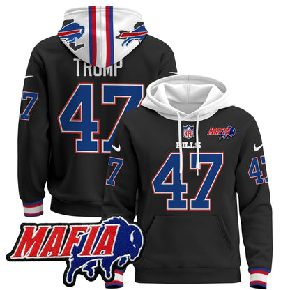 BUF 2024 Bills Mafia Patch Pullover Hoodie