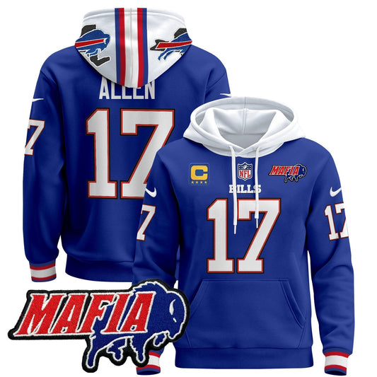 BUF 2024 Bills Mafia Patch Pullover Hoodie