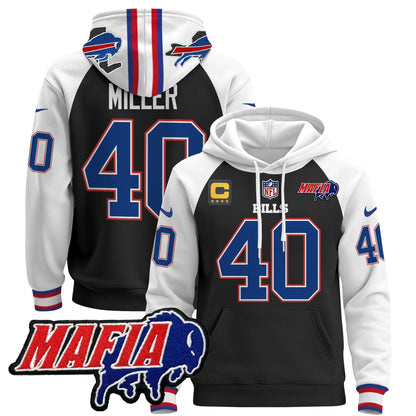 BUF 2024 Bills Mafia Patch Pullover Hoodie