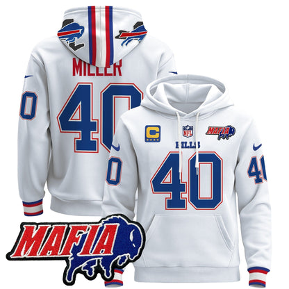 BUF 2024 Bills Mafia Patch Pullover Hoodie