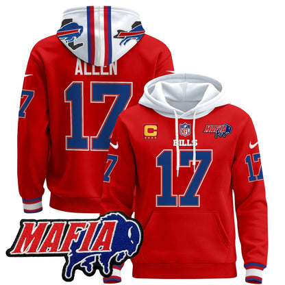 BUF 2024 Bills Mafia Patch Pullover Hoodie